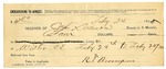 1895 February 25: Receipt, of John Salmon, deputy marshal; to R.T. Bumpas for livery bill