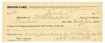 1895 March 01: Receipt, of W.H. Neal, deputy marshal; to S. Smith for railroad fare