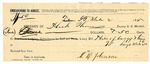 1895 March 02: Receipt, of Heck Thomas, deputy marshal; to L.H. Johnson for livery bill
