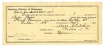 1895 March 02: Certificate of employment, for Sam Childers, guard; Bob Bois, prisoner; Heck Thomas, deputy marshal
