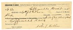 1895 March 02: Receipt, of E.D. Jackson, deputy marshal; to John J. Kolher for livery bill