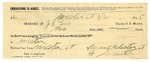 1895 March 02: Receipt, of J.B. Lee, deputy marshal; to H. Smith for railroad fare