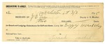 1895 March 03: Receipt, of J.B. Lee, deputy marshal; to Frank Armstrb for buggy hire