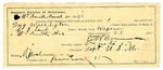 1895 March 04: Certificate of employment, for E.M. Brown, guard; Dug Washington, prisoner; C.J. Lamb, deputy marshal; M. Hasham, witness for signatures