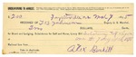 1895 March 07: Receipt, of T.B. Johnson, deputy marshal; to Alex Burkitt for subsistence of self and horse