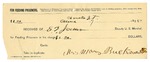 1895 March 07: Receipt, of E.D. Jackson, deputy marshal; to Mary Buckmaster for feeding prisoner
