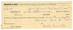 1895 March 08: Receipt, of T.B. Johnson, deputy marshal; to Nite Morton for subsistence for self and horse