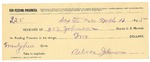 1895 March 10: Receipt, of T.B. Johnson, deputy marshal; to Rebecca Johnson for feeding prisoners