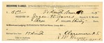 1895 March 10: Receipt, of Jesse H. Jones, deputy marshal; to R,.W. Warner for railroad fare