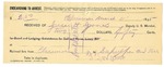 1895 March 11: Receipt, of Jesse H. Jones, deputy marshal; to F.T. Watson for railroad fare