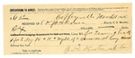 1895 March 11: Receipt, of E.D. Jackson, deputy marshal; to J.H. Brenton for livery bill