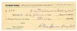 1895 March 12: Receipt, of T.B. Johnson, deputy marshal; to Mrs. James Burkitt for feeding prisoner