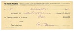 1895 March 03: Receipt, of S.T. Minor, deputy marshal; to M.F. Minor for feeding prisoner