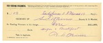 1895 March 19: Receipt, of S.T. Minor, deputy marshal; to M.F. Minor for feeding prisoners