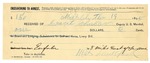 1895 March 19: Receipt, of Grant Johnson, deputy marshal; to Mat Lankford for livery bill
