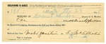 1895 March 23: Receipt, of Grant Johnson, deputy marshal; to H. Smith for railroad fare