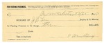 1895 March 25: Receipt, of J.B. Lee, deputy marshal; to P. Armstrong for feeding prisoners