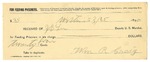 1895 March 25: Receipt, of J.B. Lee, deputy marshal; to William R. Craig for feeding prisoners