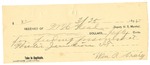 1895 March 28: Receipt, of W.H. Neal, deputy marshal; to William R. Craig for feeding prisoners