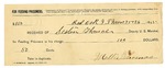 1895 March 26: Receipt, of Seaton Thomas, deputy marshal; to Mollie Thomas for feeding prisoners