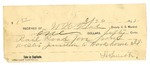 1895 March 26: Receipt, of W.H. Neal, deputy marshal; to H. Smith for railroad fare