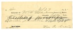 1895 March 27: Receipt, of W.H. Neal, deputy marshal; to William R. Craig for feeding prisoners