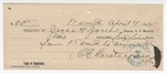 1895 April 7: Receipt, of Jesse H. Jones, deputy marshal; to C.E. Carstarphen for fare