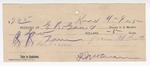 1895 April 9: Receipt, of E.R. Guard, deputy marshal; to P.J. McCrain for rail road travel