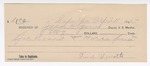1895 April 11: Receipt, of Jesse H. Jones, deputy marshal; to Fred Smith for board and horse food