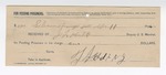 1895 April 11: Receipt, of J.L. Holt, deputy marshal; to T. Sedding for feeding prisoners