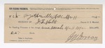 1895 April 11: Receipt, of J.L. Holt deputy marshal; to J.Y. Dorsey for feeding prisoners