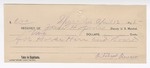 1895 April 12: Receipt, of Jesse H. Jones, deputy marshal; to Richard Brunes for horse hire and board
