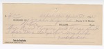 1895 April 17: Receipt, of Jesse H. Jones, deputy marshal; to E. Parker for board, lodging and horse feed