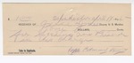 1895 April 17: Receipt, of Jesse H. Jones, deputy marshal; to Captain Edmond Harry for feeding prisoner