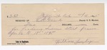 1895 April 18: Receipt, of E.R. Gourd, deputy marshal; to William Langley for feeding of Lewis Still, prisoner