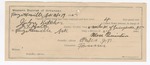 1895 April 19: Certificate of employment, for Mose Quinton, guard, in charge of John Ketcher, U.S. prisoner; J.L. Holt, deputy marshal