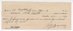 1895 April 19: Receipt, of J.L. Holt, deputy marshal; to J.Y. Dorsey for feeding and boarding of self and prisoner