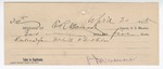 1895 April 20: Receipt, of E.R. Gound, deputy marshal; to P.J. McMare for railroad fare