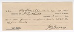 1895 April 24: Receipt, of J.L. Holt, deputy marshal; to J.Y. Dorsey for feeding of self and prisoner