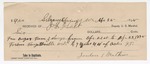 1895 April 25: Receipt, received for J.L. Holt, deputy marshal; to Jordon and Matthews for buggy and team