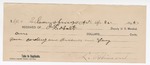 1895 April 25: Receipt, of J.L. Holt, deputy marshal; to L. Robinson for boarding of self and prisoner