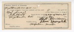 1895 April 29: Certificate of employment, for H.A. Blackner, guard, in charge of Ned Snail, U.S. prisoner; J.L. Holt, deputy marshal
