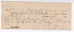 1895 May 2: Receipt, of John B. McGill, deputy marshal; to B.J. Sperry for feeding Joe Malker, U.S. prisoner