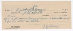 1895 May 4: Receipt, of J.L. Holt, deputy marshal; to J.Y. Dorsey for feeding of prisoners and self
