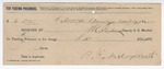 1895 May 7: Receipt, of M.H. Meeks, deputy marshal; to B.F. Killingsworth for feeding of prisoner