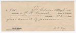1895 May 8: Receipt, of E.R. Gourd, deputy marshal; to S.F. Cox for boarding of prisoner