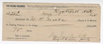 1895 May 13: Receipt, of M.H. Meeks, deputy marshal; to Mrs. James J. Burkitt for feeding of prisoners