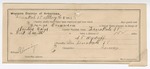 1895 May 8: Certificate of employment, for S.T. Wyckuff, guard, in charge of George Rubenson, U.S prisoner; Charles Keys, deputy marshal