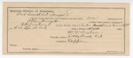 1895 May 17: Certificate of employment, for William D. Dickson, guard, in charge of Allen Burgett, U.S. prisoner; E.D. Jackson, deputy marshal
