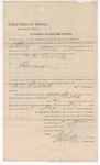 1895 August 7: Warrant, U.S. v. C.C. Gabbett, bribery; Stephen Wheeler, clerk; I.M. Dodge, deputy clerk; G.J. Crump, U.S. marshal; R.S. Todhunkin, deputy marshal